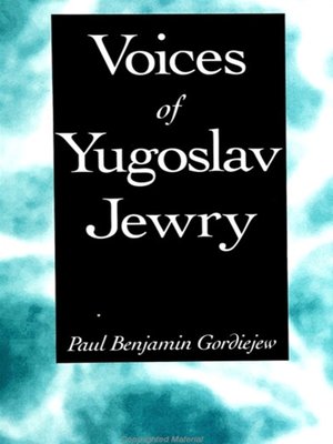 cover image of Voices of Yugoslav Jewry